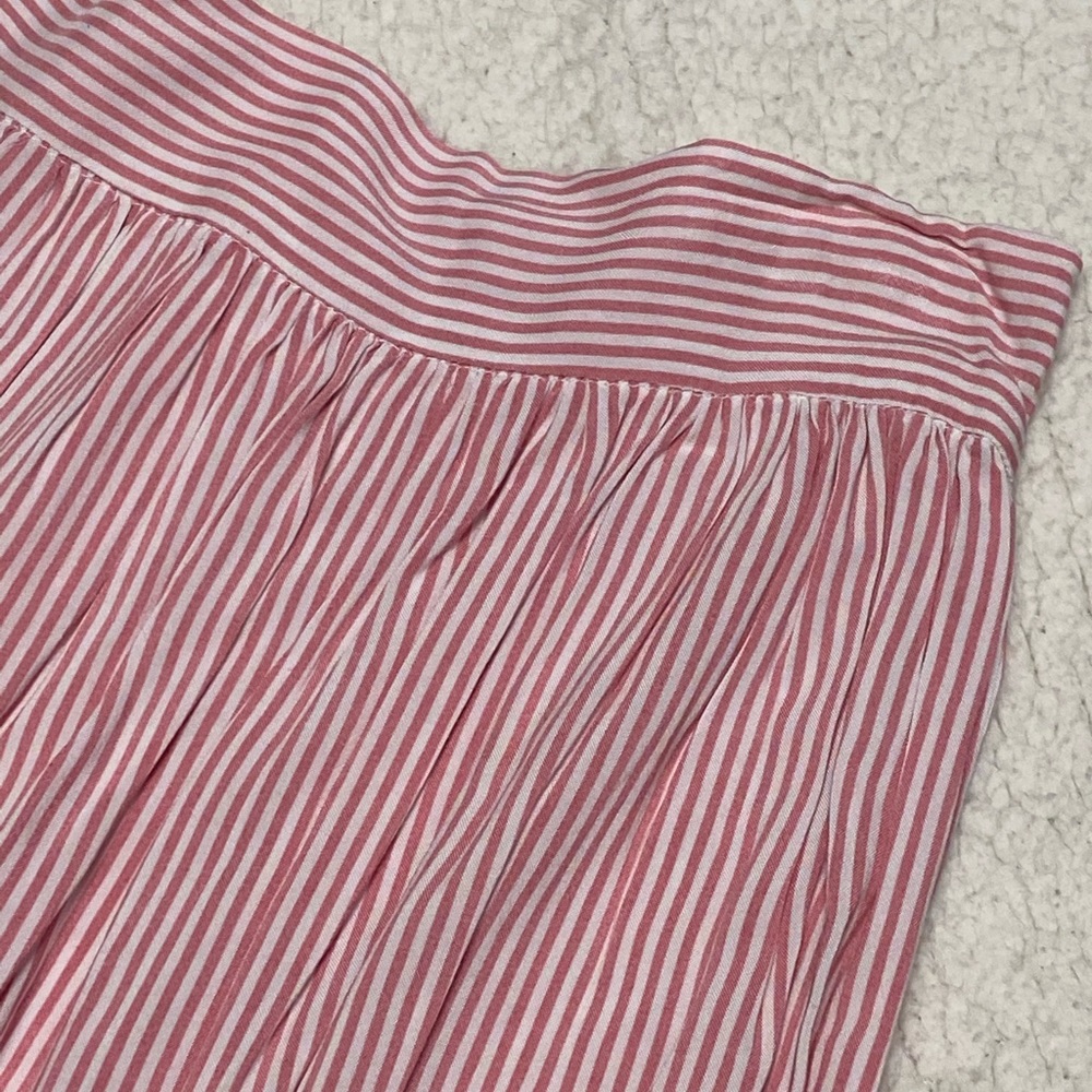 Pink striped skirt